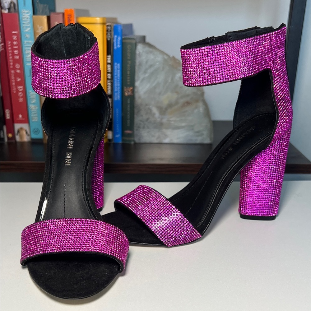 Gianni Bini Fuchsia Rhinestone Heels